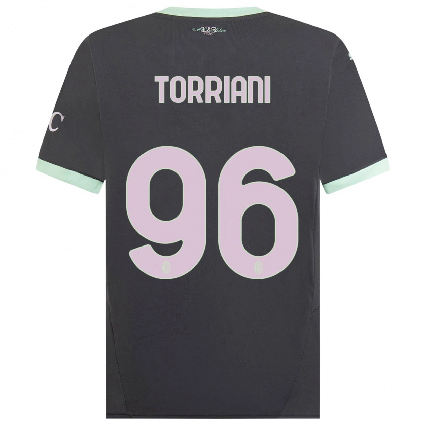 Danxen Kinder Lorenzo Torriani #96 Grau Ausweichtrikot Trikot 2024/25 T-Shirt Schweiz