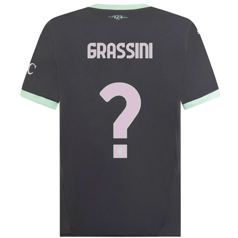 Danxen Kinder Riccardo Grassini #0 Grau Ausweichtrikot Trikot 2024/25 T-Shirt Schweiz