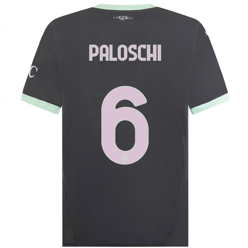 Danxen Kinder Dorian Paloschi #6 Grau Ausweichtrikot Trikot 2024/25 T-Shirt Schweiz