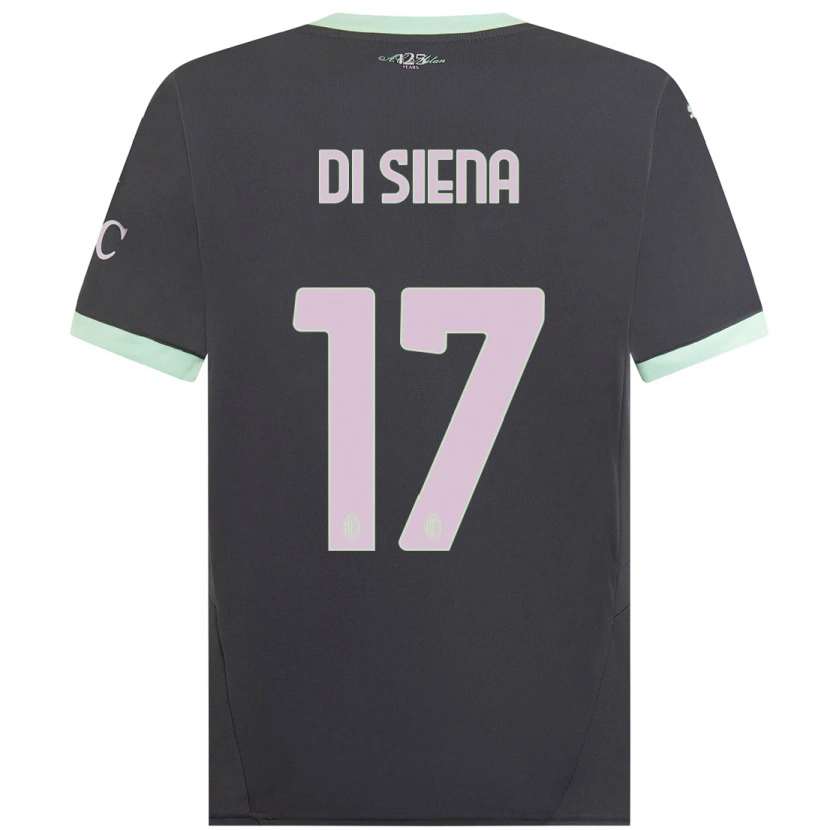 Danxen Kinder Andrea Di Siena #17 Grau Ausweichtrikot Trikot 2024/25 T-Shirt Schweiz