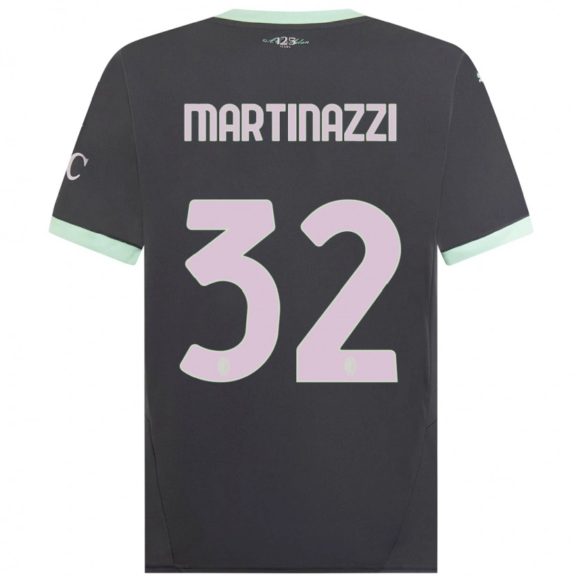 Danxen Kinder Luca Martinazzi #32 Grau Ausweichtrikot Trikot 2024/25 T-Shirt Schweiz