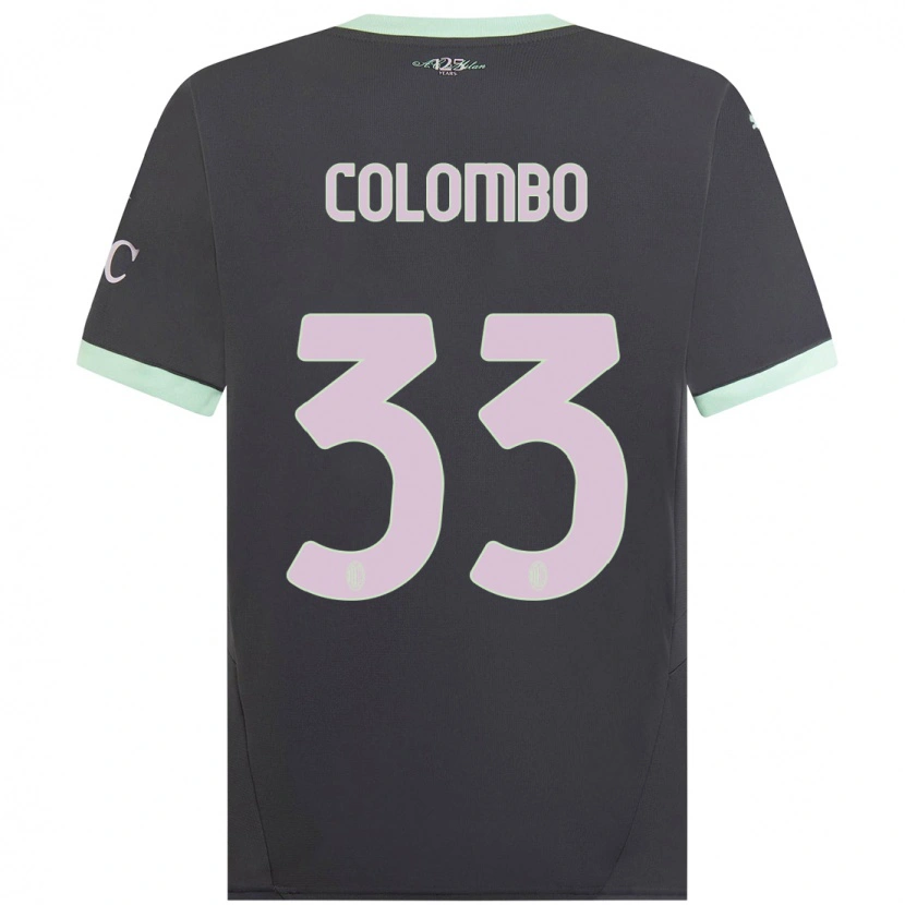 Danxen Kinder Federico Colombo #33 Grau Ausweichtrikot Trikot 2024/25 T-Shirt Schweiz