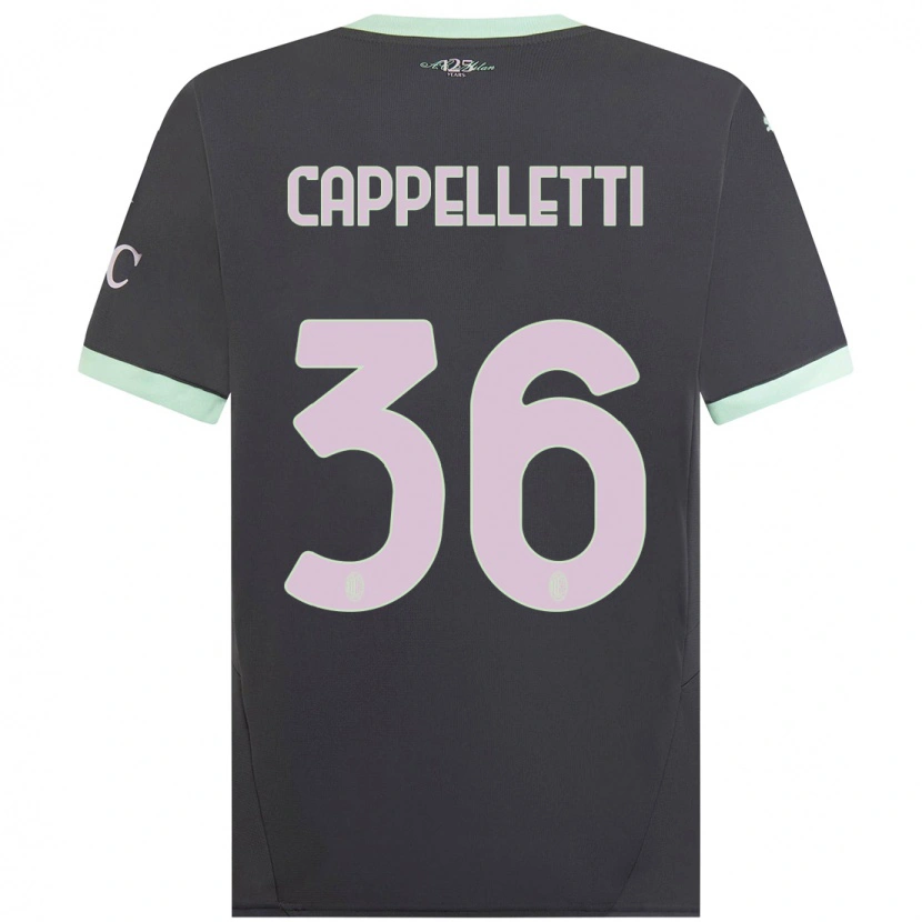 Danxen Kinder Mattia Cappelletti #36 Grau Ausweichtrikot Trikot 2024/25 T-Shirt Schweiz