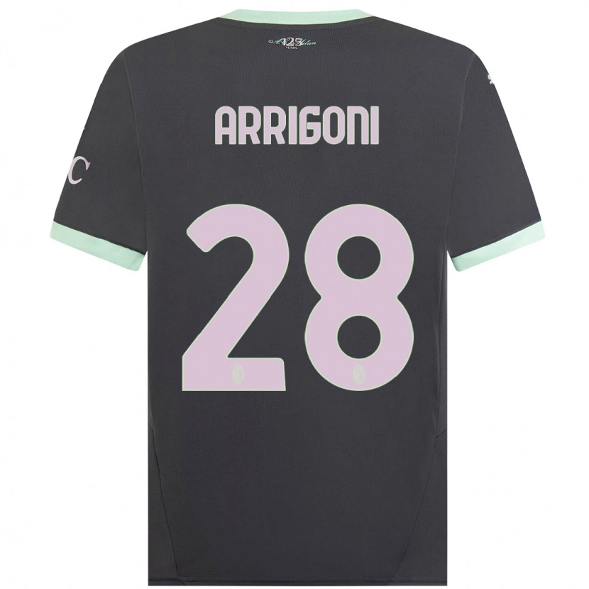 Danxen Kinder Giorgia Arrigoni #28 Grau Ausweichtrikot Trikot 2024/25 T-Shirt Schweiz