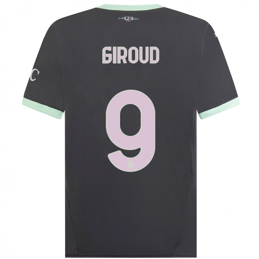 Danxen Kinder Olivier Giroud #9 Grau Ausweichtrikot Trikot 2024/25 T-Shirt Schweiz