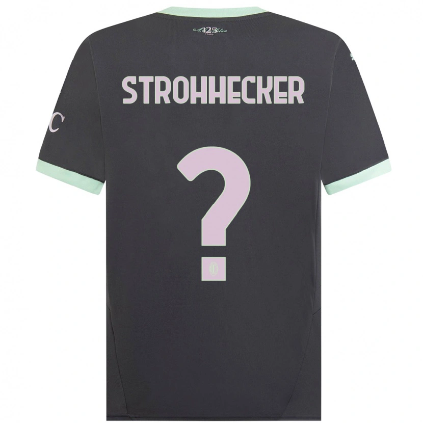 Danxen Kinder Riccardo Strohhecker #0 Grau Ausweichtrikot Trikot 2024/25 T-Shirt Schweiz