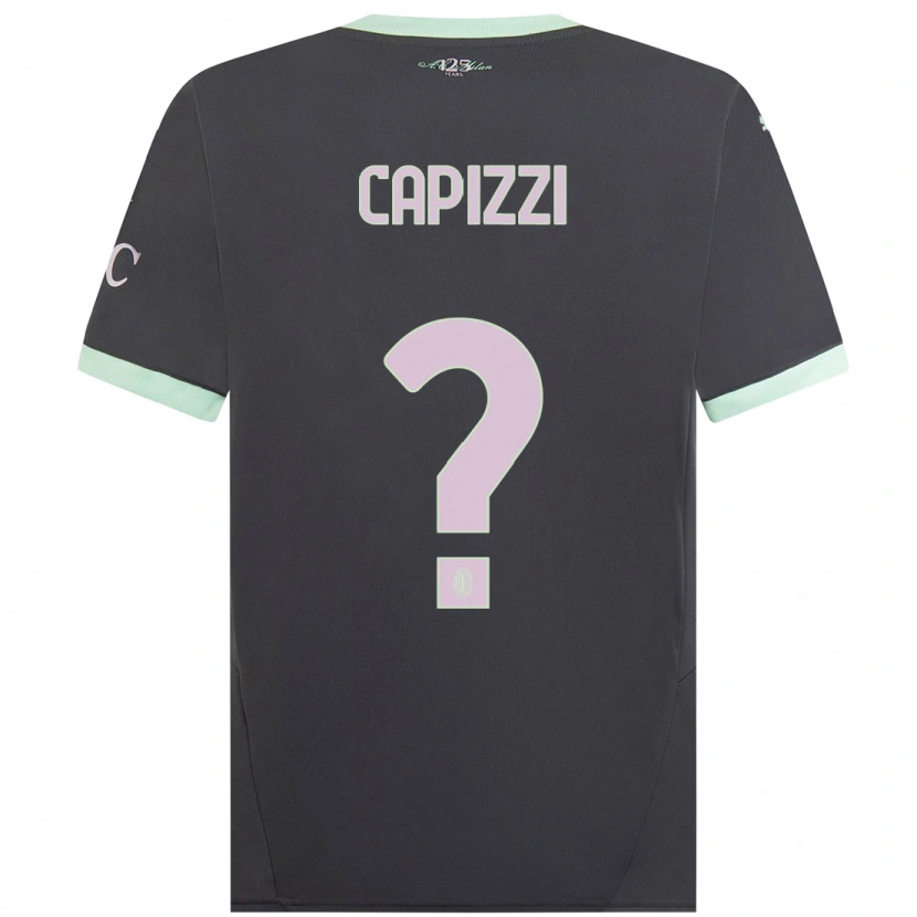 Danxen Kinder Edoardo Capizzi #0 Grau Ausweichtrikot Trikot 2024/25 T-Shirt Schweiz