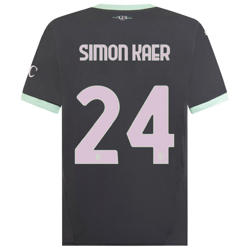 Danxen Kinder Simon Kaer #24 Grau Ausweichtrikot Trikot 2024/25 T-Shirt Schweiz