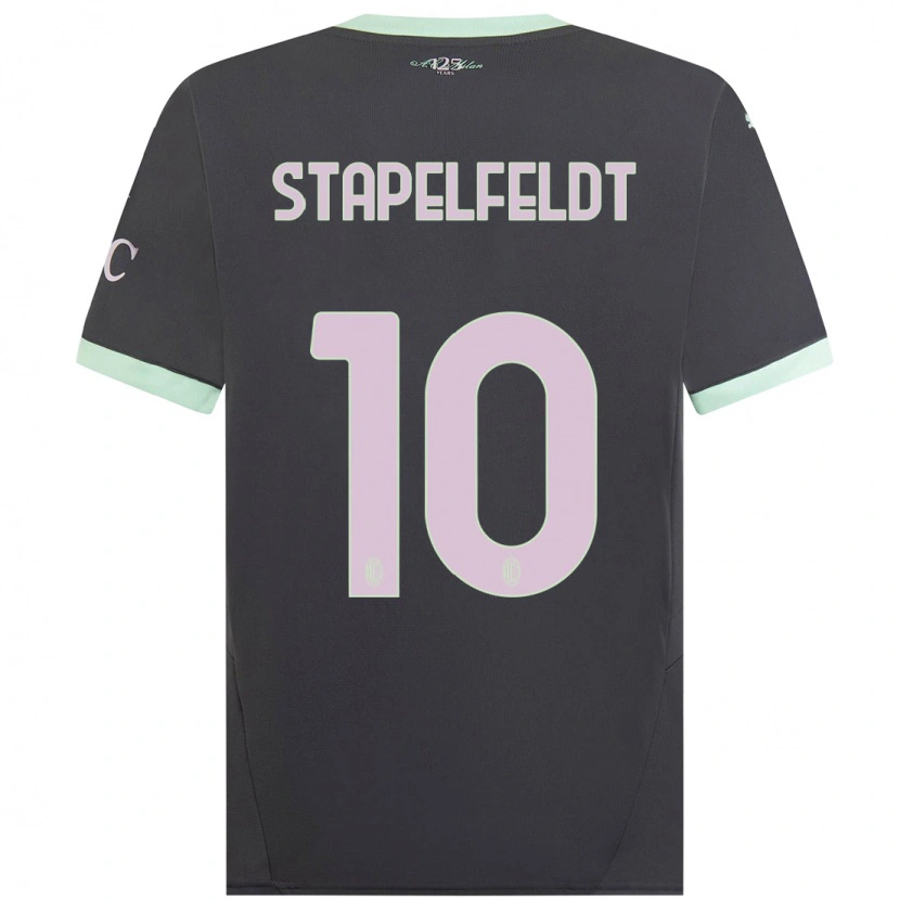 Danxen Kinder Nina Stapelfeldt #10 Grau Ausweichtrikot Trikot 2024/25 T-Shirt Schweiz