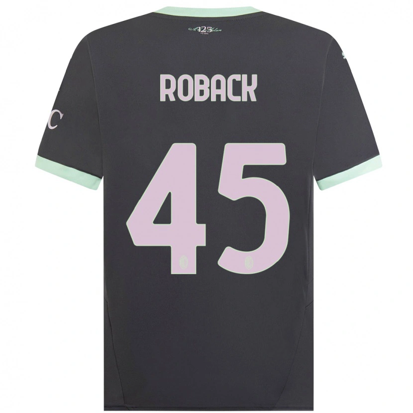 Danxen Kinder Emil Roback #45 Grau Ausweichtrikot Trikot 2024/25 T-Shirt Schweiz