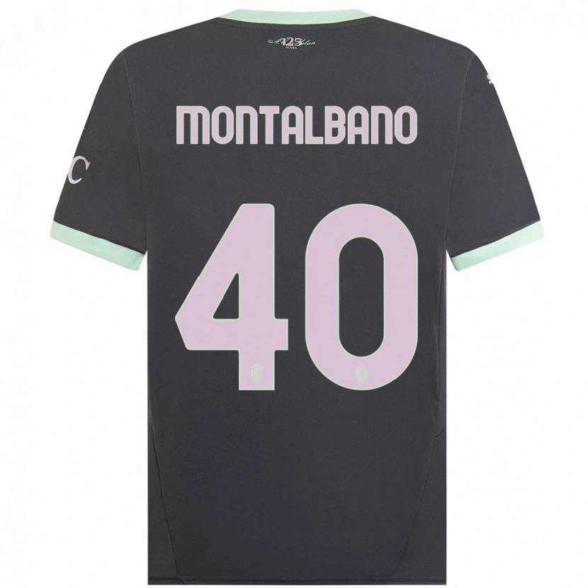 Danxen Kinder Nicolo Montalbano #40 Grau Ausweichtrikot Trikot 2024/25 T-Shirt Schweiz