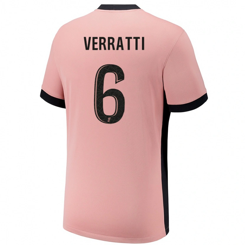 Danxen Kinder Marco Verratti #6 Rostros Ausweichtrikot Trikot 2024/25 T-Shirt Schweiz