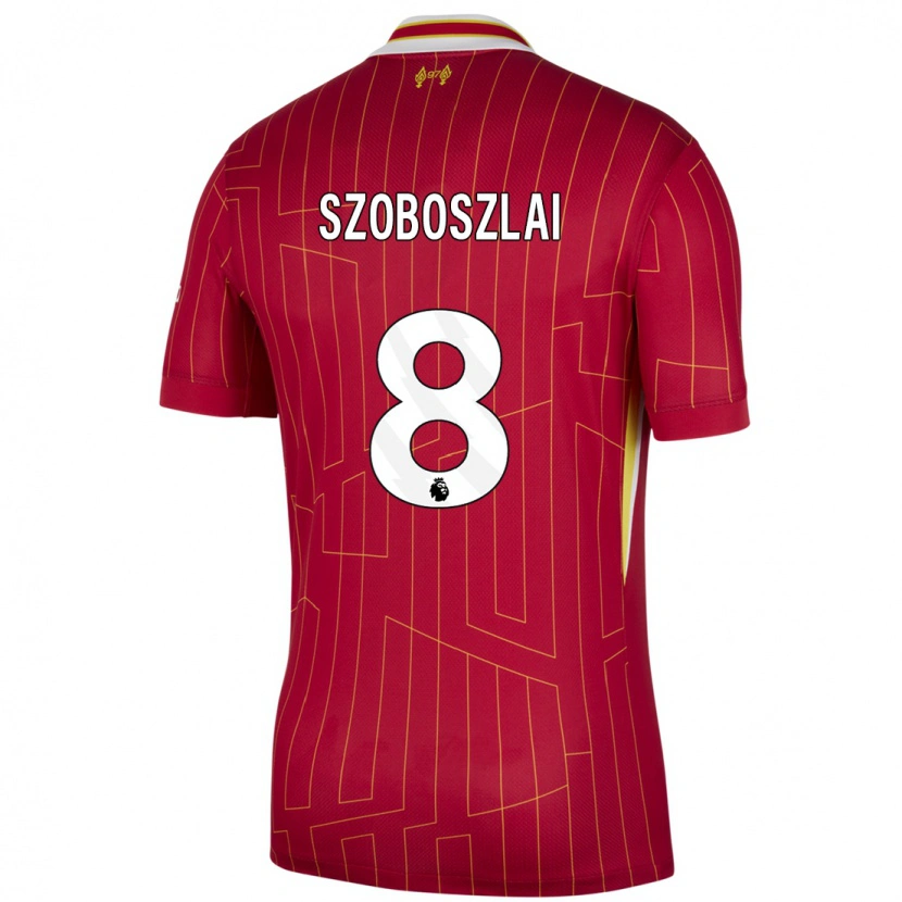 Danxen Herren Dominik Szoboszlai #8 Rot Gelb Weiß Heimtrikot Trikot 2024/25 T-Shirt Schweiz