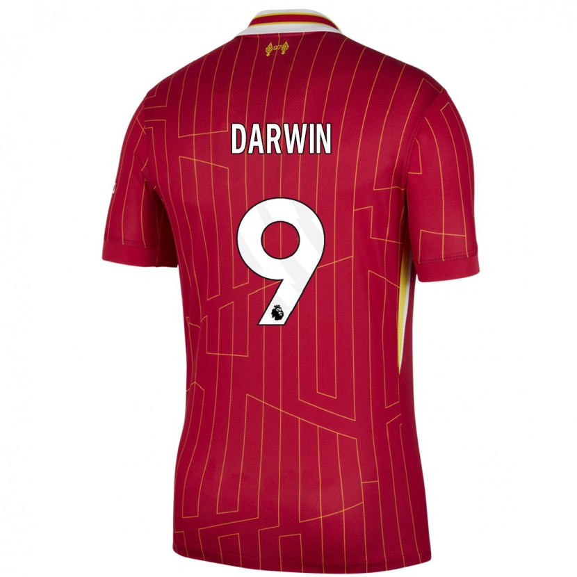 Danxen Herren Darwin Núñez #9 Rot Gelb Weiß Heimtrikot Trikot 2024/25 T-Shirt Schweiz