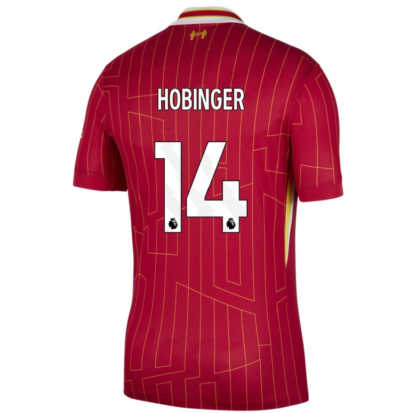 Danxen Herren Marie Höbinger #14 Rot Gelb Weiß Heimtrikot Trikot 2024/25 T-Shirt Schweiz