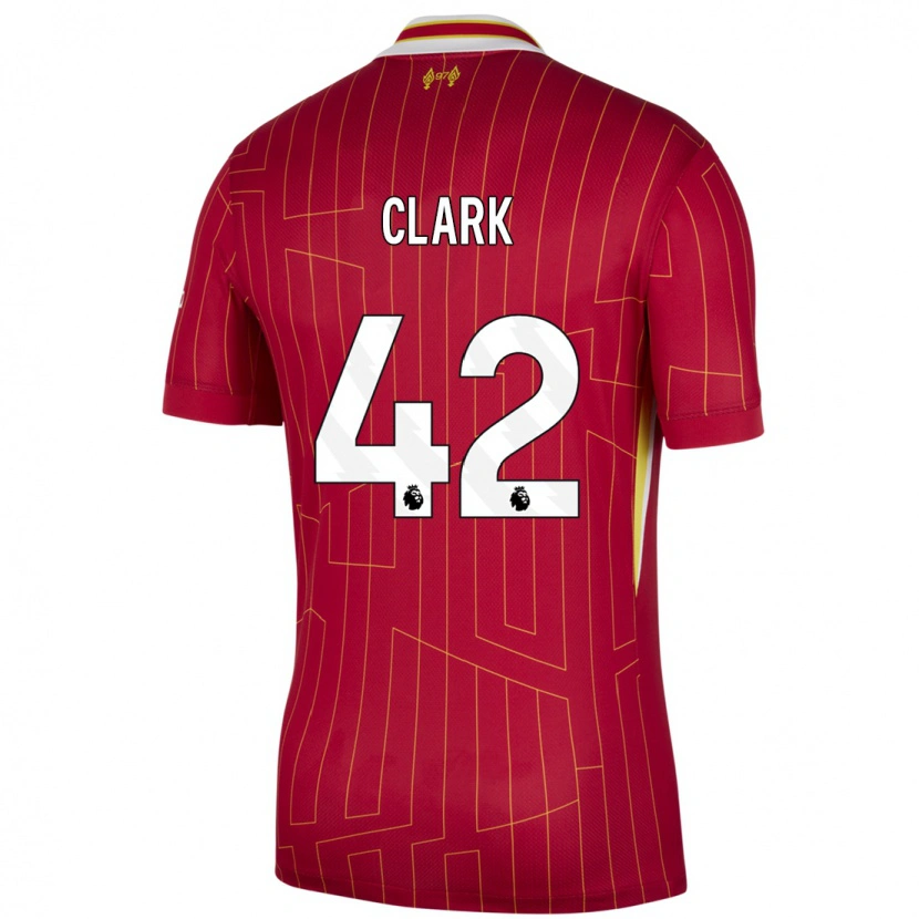 Danxen Herren Bobby Clark #42 Rot Gelb Weiß Heimtrikot Trikot 2024/25 T-Shirt Schweiz