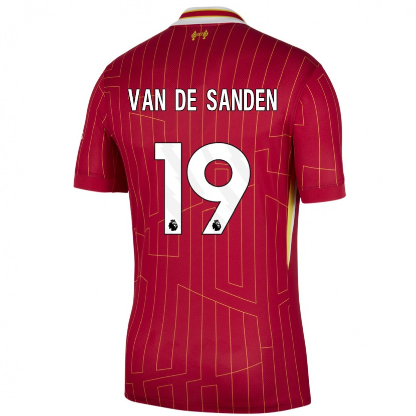 Danxen Herren Shanice Van De Sanden #19 Rot Gelb Weiß Heimtrikot Trikot 2024/25 T-Shirt Schweiz