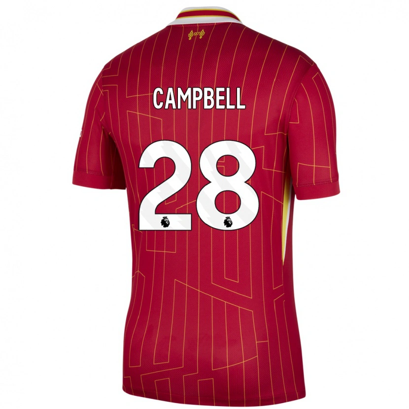 Danxen Herren Megan Campbell #28 Rot Gelb Weiß Heimtrikot Trikot 2024/25 T-Shirt Schweiz