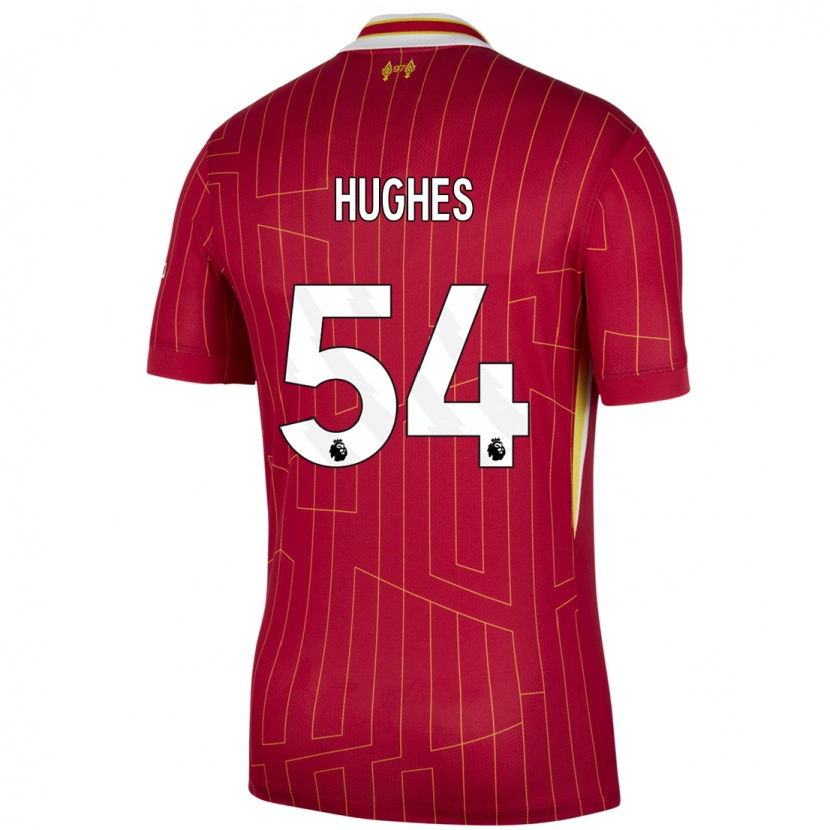 Danxen Herren Liam Hughes #54 Rot Gelb Weiß Heimtrikot Trikot 2024/25 T-Shirt Schweiz