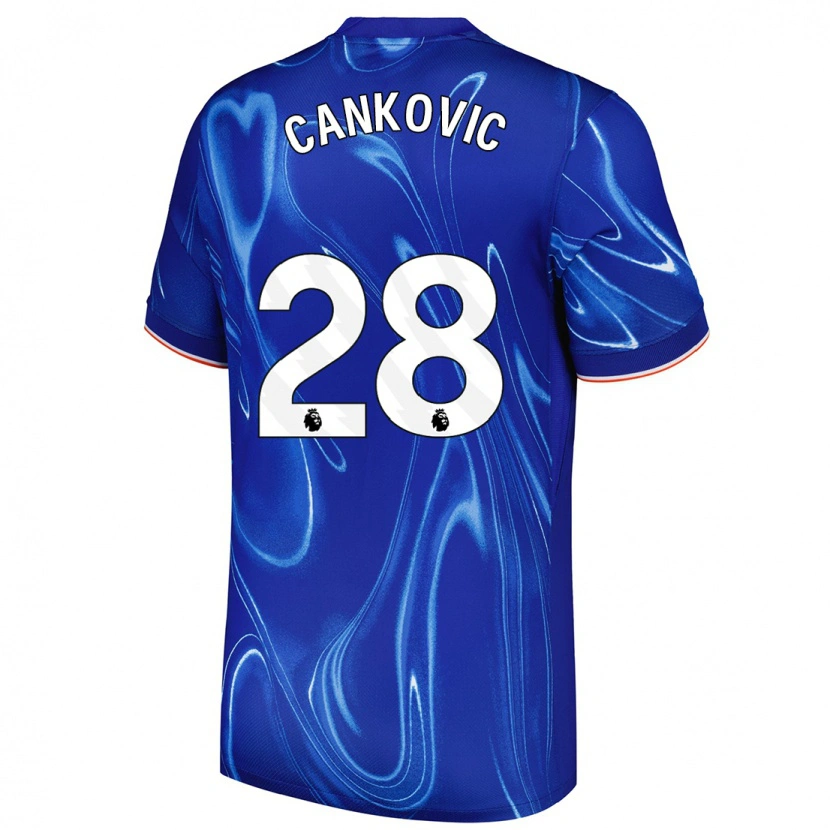 Danxen Herren Jelena Čanković #28 Blau Weiß Heimtrikot Trikot 2024/25 T-Shirt Schweiz