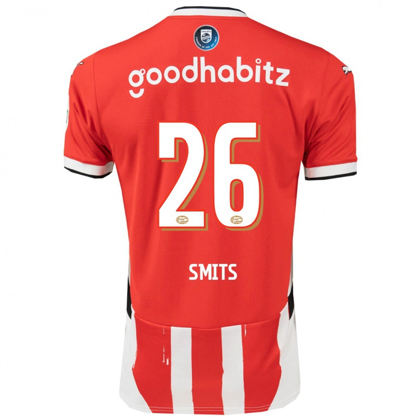 Danxen Herren Eef Smits #26 Rot Weiß Heimtrikot Trikot 2024/25 T-Shirt Schweiz