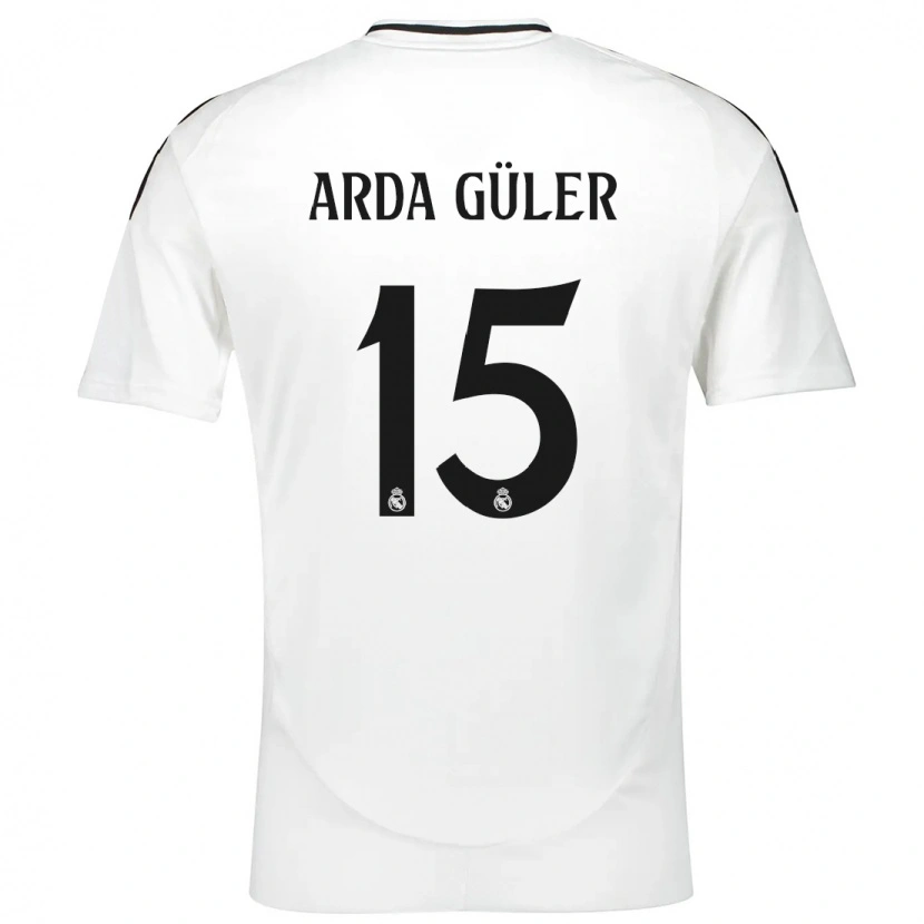 Danxen Herren Arda Güler #15 Weiß Heimtrikot Trikot 2024/25 T-Shirt Schweiz