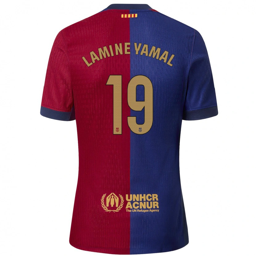 Danxen Herren Lamine Yamal #19 Blau Rot Heimtrikot Trikot 2024/25 T-Shirt Schweiz