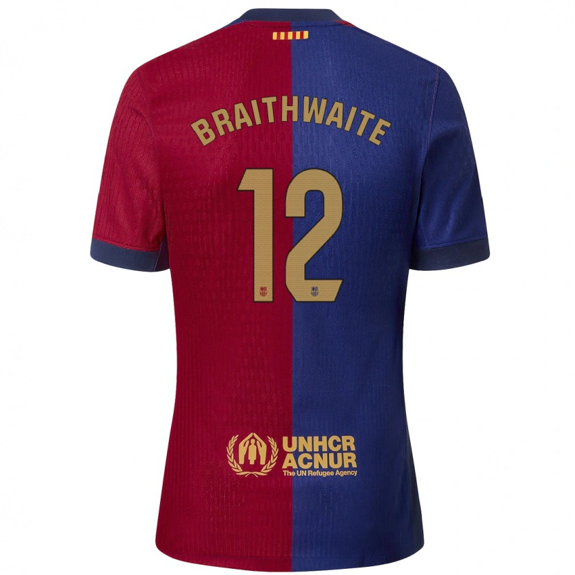 Danxen Herren Martin Braithwaite #12 Blau Rot Heimtrikot Trikot 2024/25 T-Shirt Schweiz