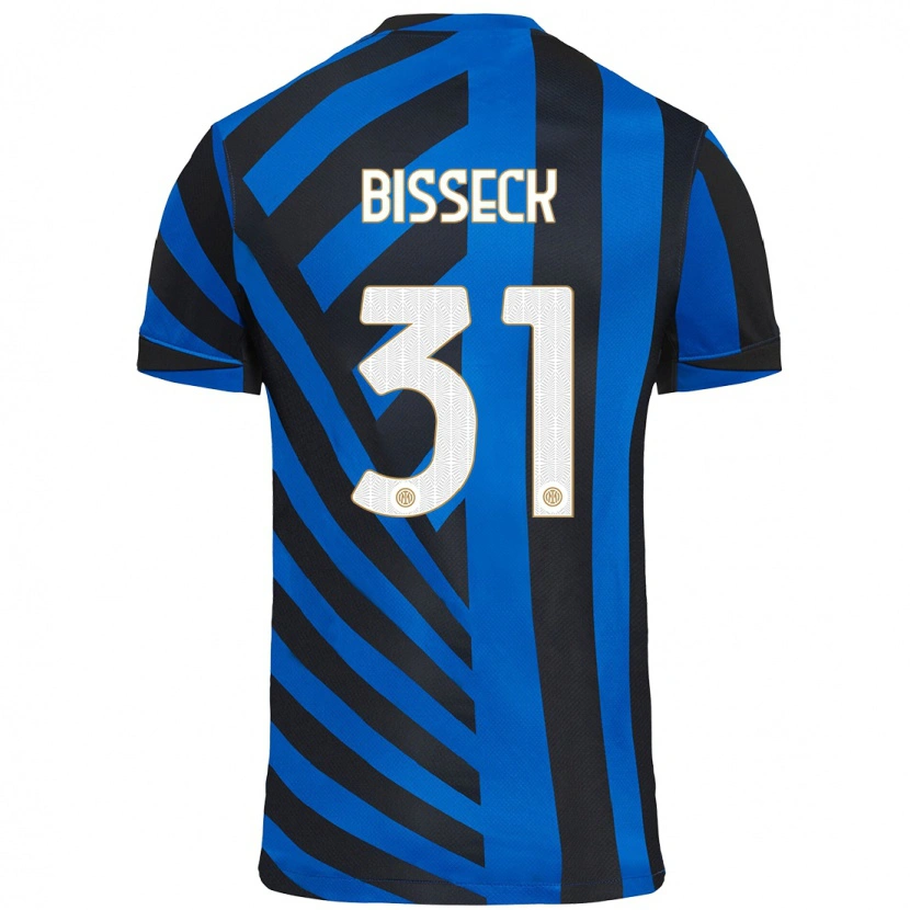 Danxen Herren Yann Bisseck #31 Blau Schwarz Heimtrikot Trikot 2024/25 T-Shirt Schweiz