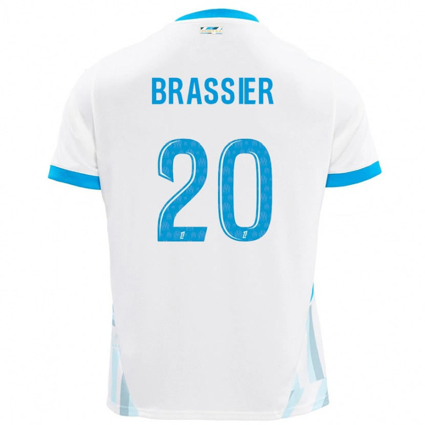 Danxen Herren Lilian Brassier #20 Weiß Himmelblau Heimtrikot Trikot 2024/25 T-Shirt Schweiz