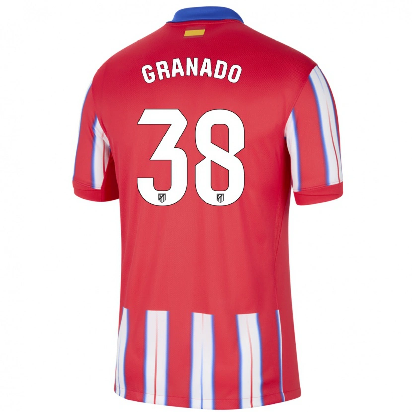 Danxen Herren Adrian Granado #38 Rot Weiß Blau Heimtrikot Trikot 2024/25 T-Shirt Schweiz