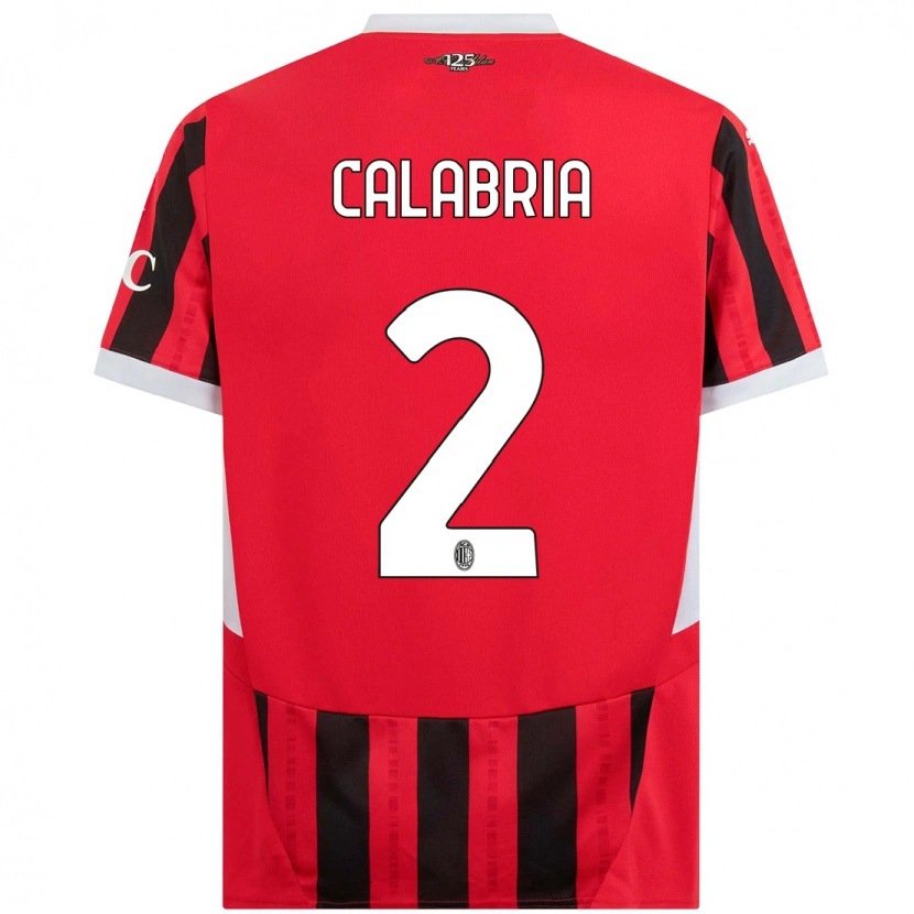 Danxen Herren Davide Calabria #2 Rot Schwarz Heimtrikot Trikot 2024/25 T-Shirt Schweiz