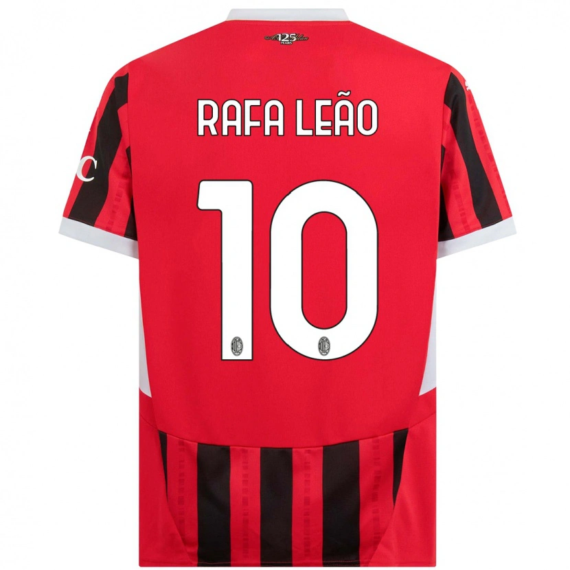 Danxen Herren Rafael Leão #10 Rot Schwarz Heimtrikot Trikot 2024/25 T-Shirt Schweiz