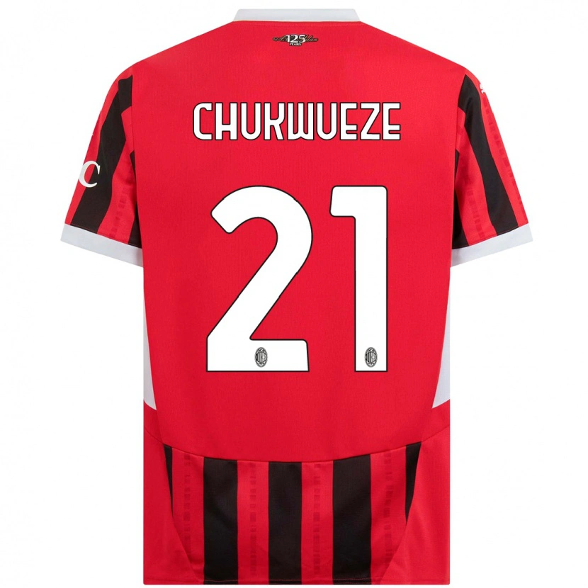 Danxen Herren Samuel Chukwueze #21 Rot Schwarz Heimtrikot Trikot 2024/25 T-Shirt Schweiz