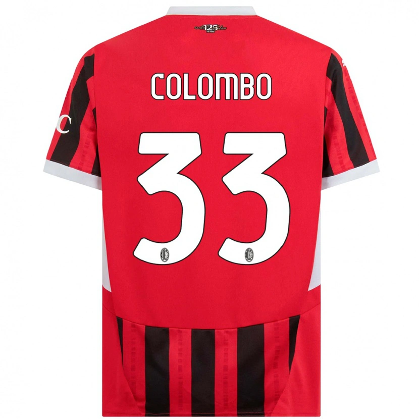 Danxen Herren Federico Colombo #33 Rot Schwarz Heimtrikot Trikot 2024/25 T-Shirt Schweiz