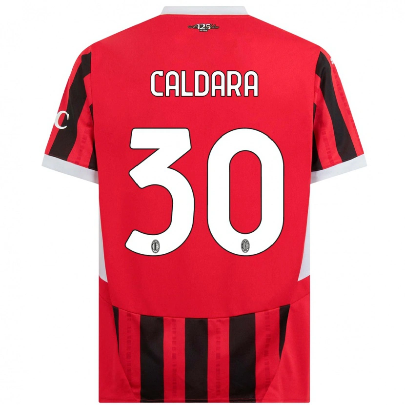 Danxen Herren Mattia Caldara #30 Rot Schwarz Heimtrikot Trikot 2024/25 T-Shirt Schweiz