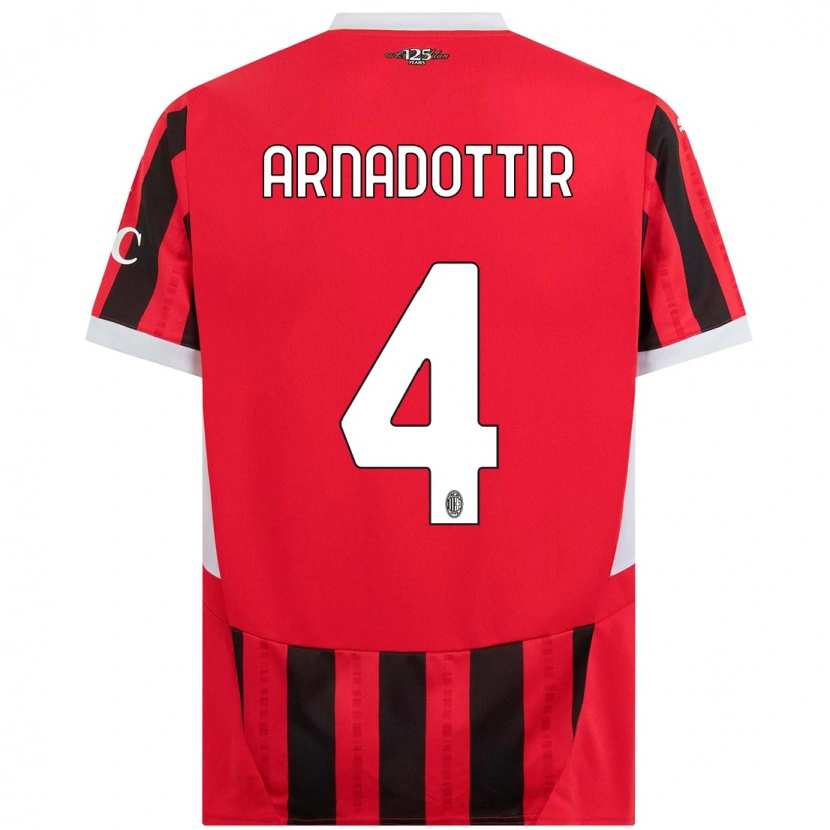 Danxen Herren Guony Arnadottir #4 Rot Schwarz Heimtrikot Trikot 2024/25 T-Shirt Schweiz