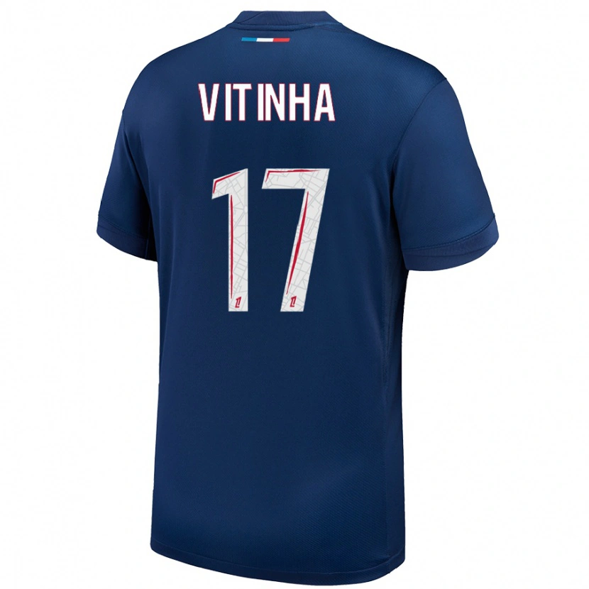 Danxen Herren Vitinha #17 Marineblau Weiß Heimtrikot Trikot 2024/25 T-Shirt Schweiz