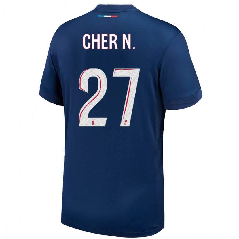 Danxen Herren Cher Ndour #27 Marineblau Weiß Heimtrikot Trikot 2024/25 T-Shirt Schweiz