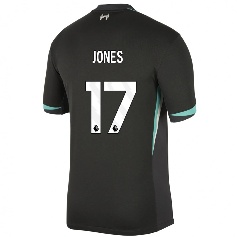 Danxen Herren Curtis Jones #17 Schwarz Anthrazitweiß Auswärtstrikot Trikot 2024/25 T-Shirt Schweiz