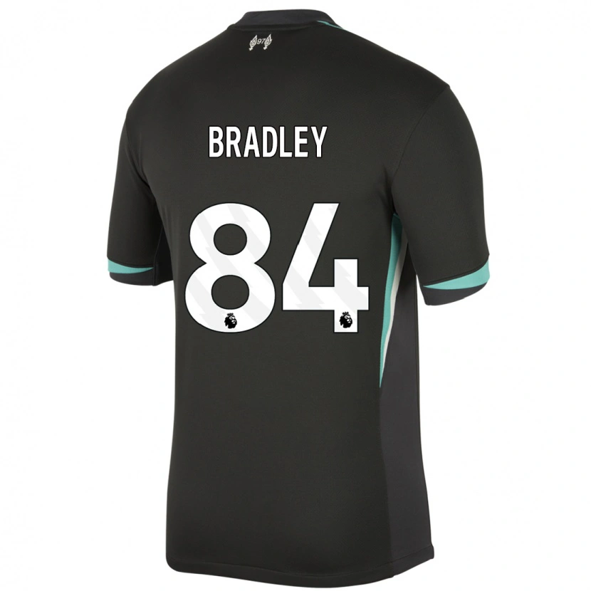 Danxen Herren Conor Bradley #84 Schwarz Anthrazitweiß Auswärtstrikot Trikot 2024/25 T-Shirt Schweiz