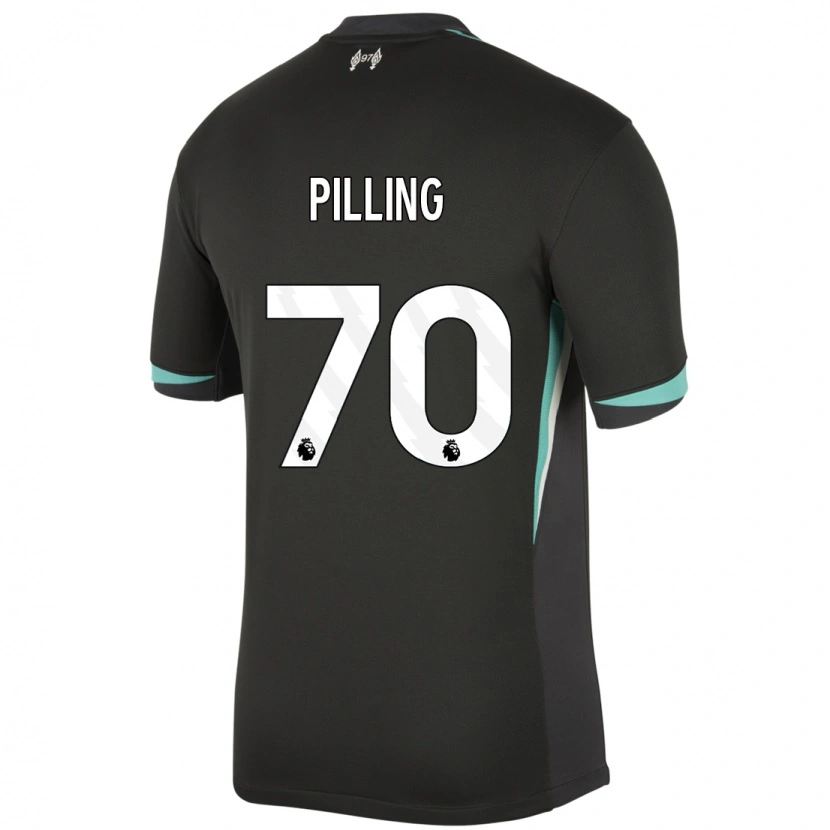 Danxen Herren Tommy Pilling #70 Schwarz Anthrazitweiß Auswärtstrikot Trikot 2024/25 T-Shirt Schweiz