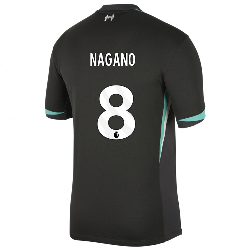 Danxen Herren Fūka Nagano #8 Schwarz Anthrazitweiß Auswärtstrikot Trikot 2024/25 T-Shirt Schweiz