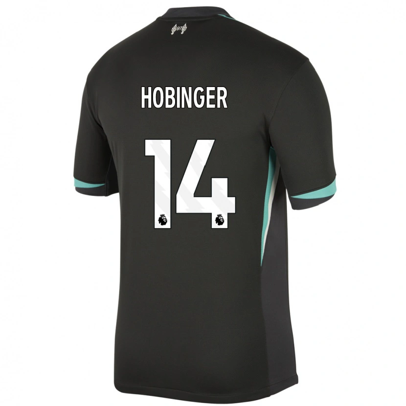 Danxen Herren Marie Höbinger #14 Schwarz Anthrazitweiß Auswärtstrikot Trikot 2024/25 T-Shirt Schweiz