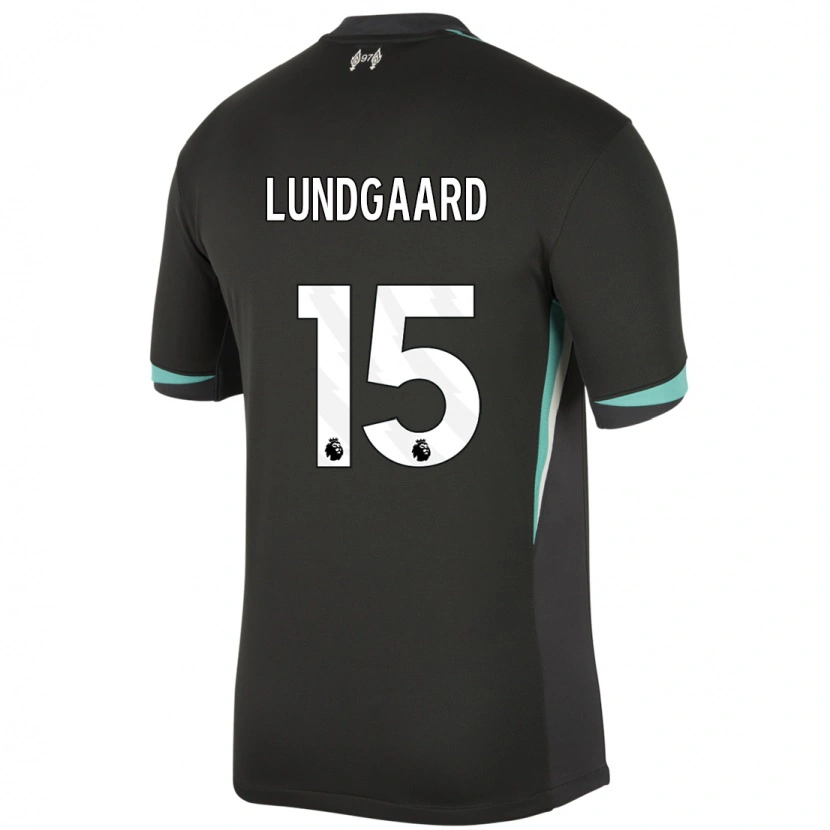 Danxen Herren Sofie Lundgaard #15 Schwarz Anthrazitweiß Auswärtstrikot Trikot 2024/25 T-Shirt Schweiz