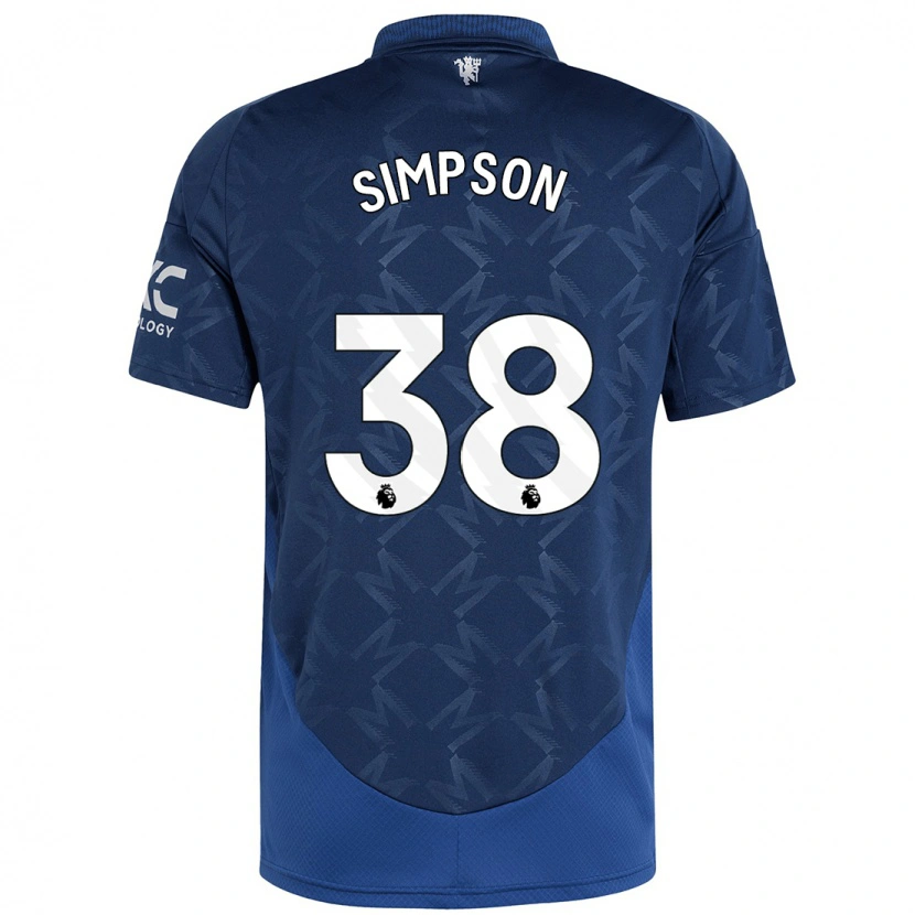 Danxen Herren Jess Simpson #38 Indigo Auswärtstrikot Trikot 2024/25 T-Shirt Schweiz