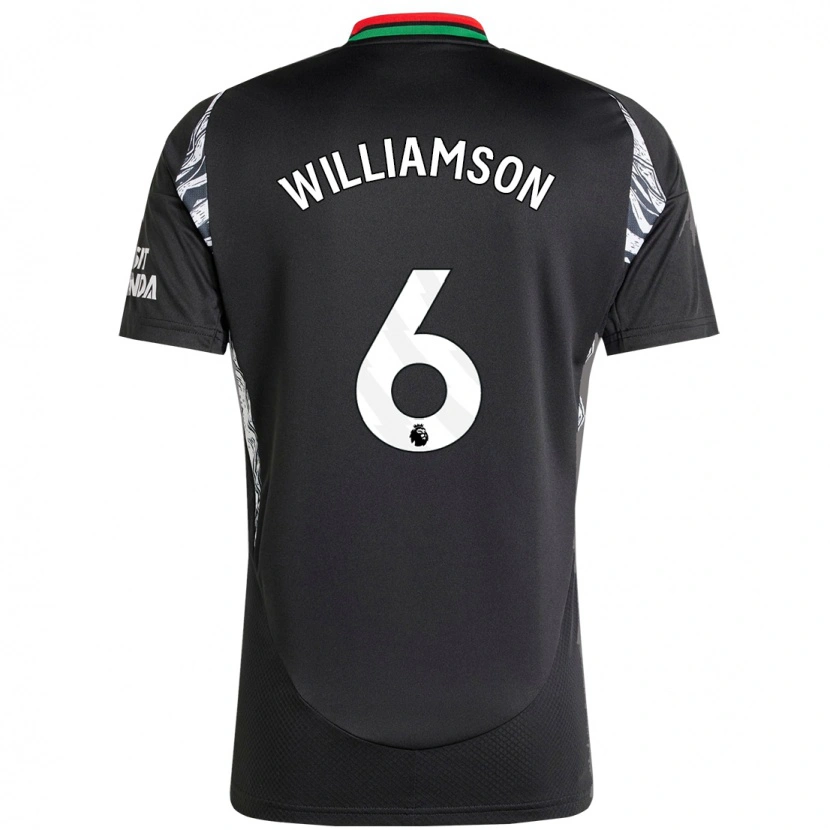 Danxen Herren Leah Williamson #6 Schwarz Auswärtstrikot Trikot 2024/25 T-Shirt Schweiz