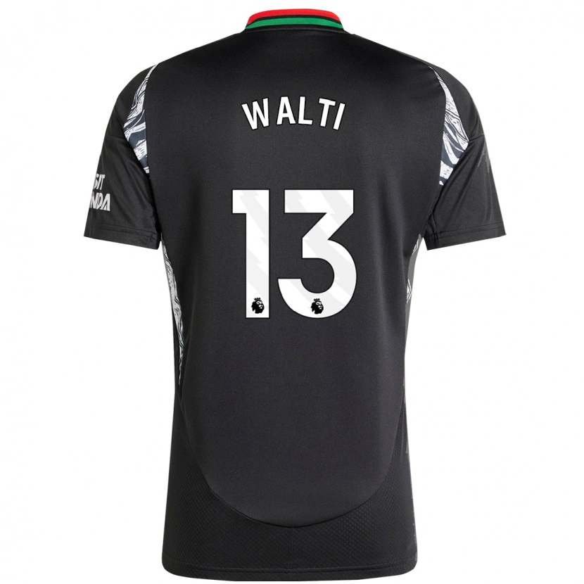 Danxen Herren Lia Walti #13 Schwarz Auswärtstrikot Trikot 2024/25 T-Shirt Schweiz