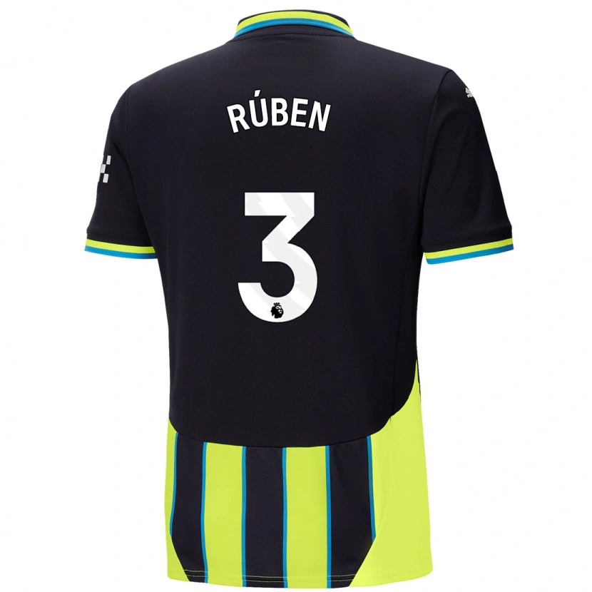 Danxen Herren Rúben Dias #3 Blaugelb Auswärtstrikot Trikot 2024/25 T-Shirt Schweiz