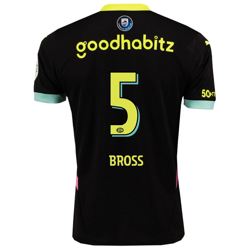 Danxen Herren Melanie Bross #5 Schwarz Gelb Auswärtstrikot Trikot 2024/25 T-Shirt Schweiz